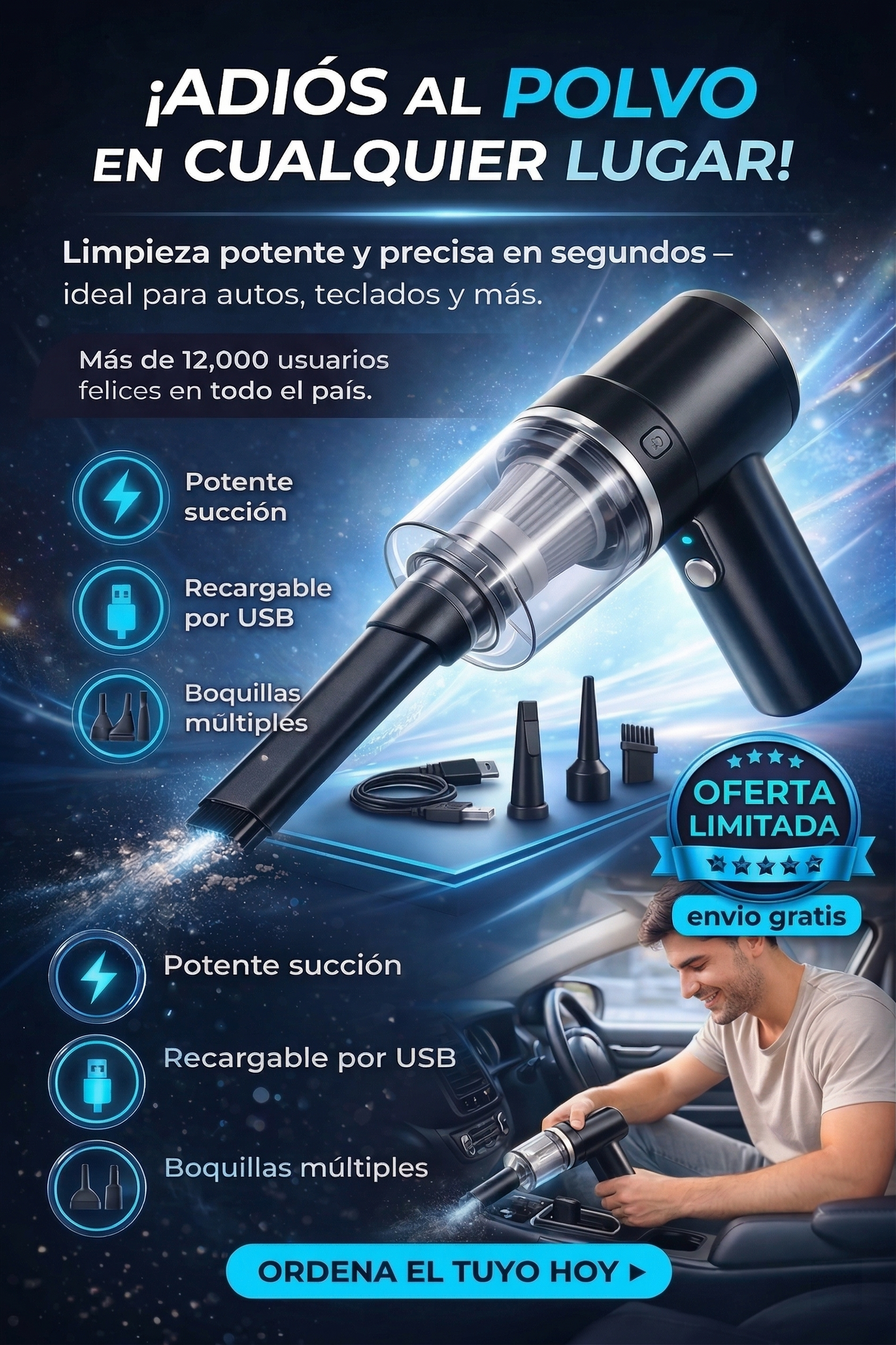SuctionPro™| ¡Limpieza Total en Segundos!